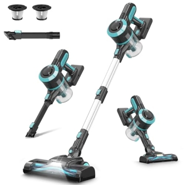 JYH Cordless Vacuum Cleaner, 25Kpa/210W Stick Cordless Vacuum with 120000 RPM High-Speed Brushless M...