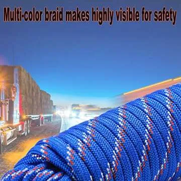 Wellmax Diamond Braid Nylon Rope 50 Feet Heavy Duty