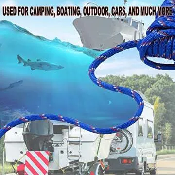 Wellmax Diamond Braid Nylon Rope 50 Feet Heavy Duty