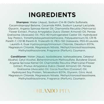 ORLANDO PITA Argan Oil Shampoo and Conditioner Set, 27 Fl Oz Value Pack- Premium Nourishing Hair Care for Men & Women - Professional Moisturizing, Anti Frizz, Hydrating Solution for Dry, Damaged Hair