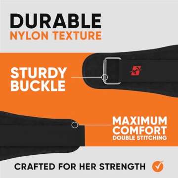 ProFitness Weight Lifting Belt for Women - 4'' Wide Comfortable Workout Belt for Women - Weight Belt for Women Squats & Deadlifts - Back Support Weight Lifting Belt Women & Men