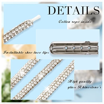 MTLEE Rhinestone Shoe Laces for Sparkling Sneakers and Style