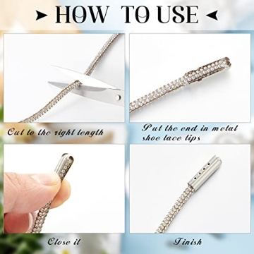 MTLEE Rhinestone Shoe Laces for Sparkling Sneakers and Style