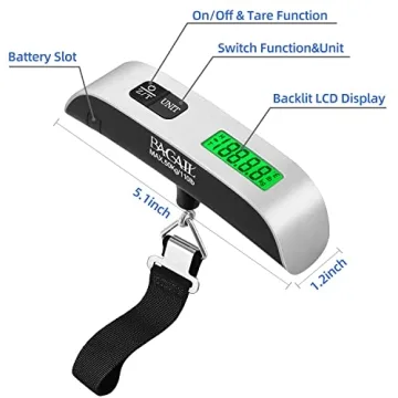BAGAIL Digital Luggage Scale with Backlit LCD Display