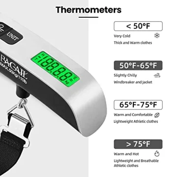 BAGAIL Digital Luggage Scale with Backlit LCD Display