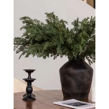 MISSPIN 10 Pcs 31 Inches Christmas Cedar Branches, Artificial Christmas Cedar Branches DIY Crafts Faux Christmas Norfolk Pine Branches for Xmas Indoor Outdoor Home Decora