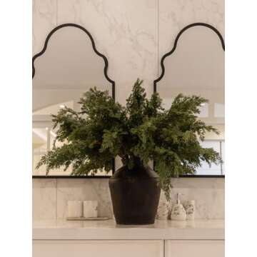 MISSPIN 10 Pcs 31 Inches Christmas Cedar Branches, Artificial Christmas Cedar Branches DIY Crafts Faux Christmas Norfolk Pine Branches for Xmas Indoor Outdoor Home Decora