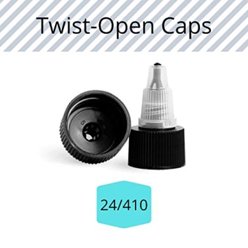 kelkaa 24/410 Black Twist Caps for Versatile Dispensing