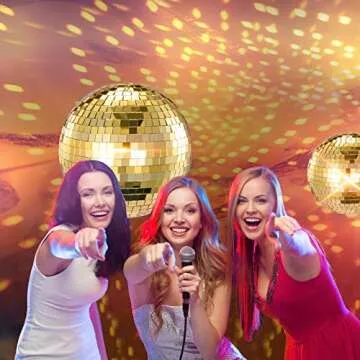 NuLink 8" Gold Disco Ball for Vibrant Parties and Decor