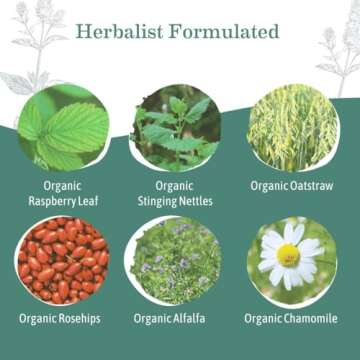 Earth Mama Organic Third Trimester Tea Bags | 100% USDA Organic Herbal Tea for Late Pregnancy Comfor...