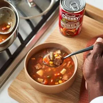 Campbell’s Chunky Soup, Roast Beef Tips With Vegetables Soup, 18.8 Oz Can (Case of 12)