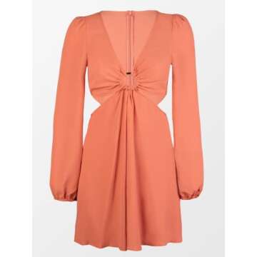 CUPSHE Long Sleeve Midi Cut Out Dress for Women