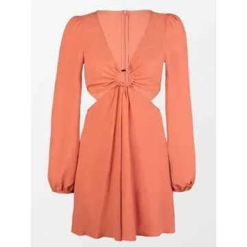 CUPSHE Long Sleeve Midi Cut Out Dress for Women