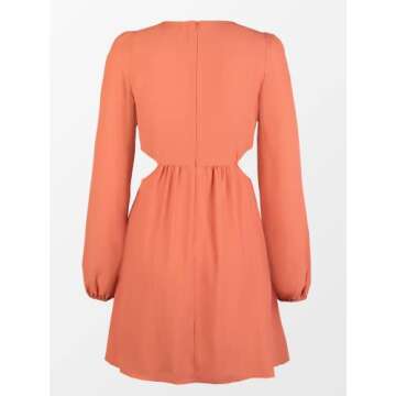 CUPSHE Long Sleeve Midi Cut Out Dress for Women