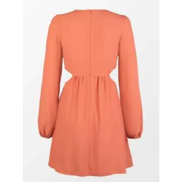 CUPSHE Long Sleeve Midi Cut Out Dress for Women