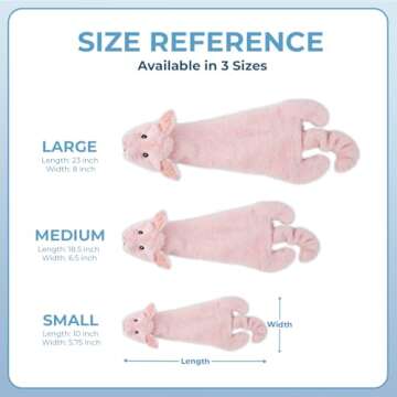Best Pet Supplies 2-in-1 Stuffless Squeaky Dog Toys with Soft, Durable Fabric for Small, Medium, and Large Pets, No Stuffing for Indoor Play, Supports Active Biting and Play - Pig, Small