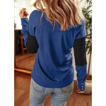 Trendy Dokotoo Fall V Neck Blouses for Women