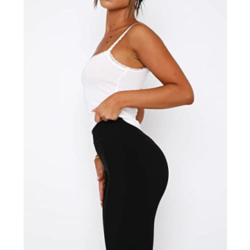 Cioatin Lace Spaghetti Strap Crop Cami for Y2K Style