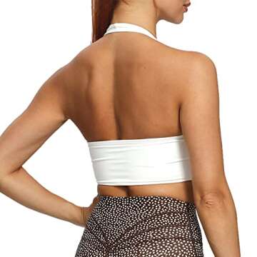 Aoxjox Women's Backless Yoga Crop Tank Sports Bra