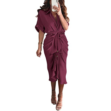 Elegant BTFBM Ruched Maxi Dress for All Occasions