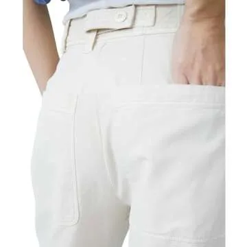 Free People Rock Springs Barrel Pants for Women - Cotton Construction - Adjuster at The Back of The Waistband Tea 10 One Size