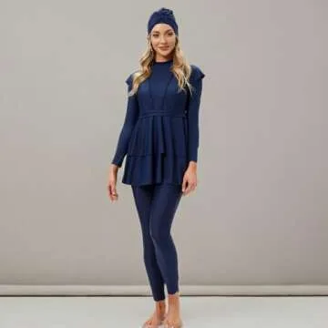 YONGSEN Plus Size Burkini Modest Muslim Swimwear for Women