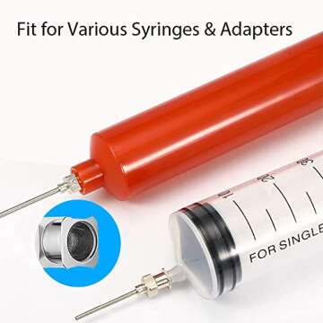 Rachel's Closeouts 12 Packs of 20 Gauge Needle 2-inch Stainless Steel Blunt Tip Needle Industrial Dispensing Needle | Luer Lock Needle | Syringe Needles |