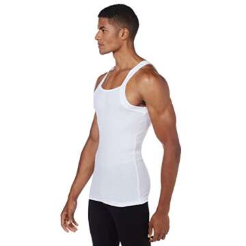 Men's Essential Cotton Square Cut Tanks - 2-Pack Multi-Color