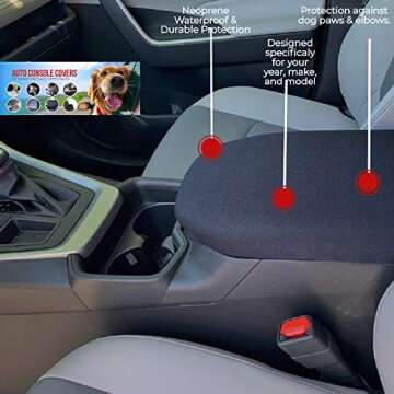 Auto Console Covers Car Console Cover fits The Toyota Rav4 2019-2024 Made in The USA Specifically De...