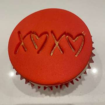 XOXO Valentines Day Cookie Stamp Fondant Embosser 6cm (2.36 inches) Made in the UK for Baking, Cooking, Fondant, Icing, Cupcake, Cookie, Cake, Biscuits, Decoration