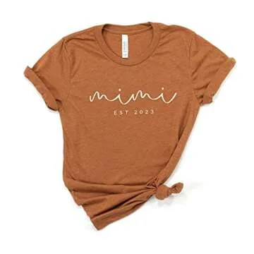 Mimi Grandma Custom Est Year Shirt – Funny Graphic Tee