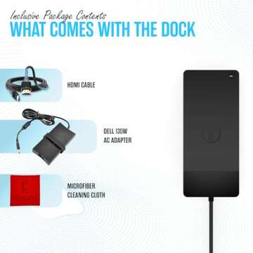 Dell WD19S Docking Station Dual Monitor Bundle - Complete Office Setup Package