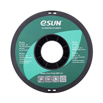 eSUN PLA PRO (PLA+) 3D Printer Filament, Dimensional Accuracy +/- 0.03mm, 1kg Spool, 1.75mm, Black