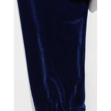Luxurious Navy Velvet Hoodie & Sweatpants Set - XS