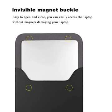 MOSISO Laptop Sleeve Compatible with MacBook Air 13 M3 A3113 M2 A2681 M1 A2337 A2179 A1932/Pro 13 M2...