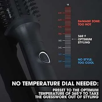 ghd Rise Volumizing Hot Hair Brush ― Professional Volumizing Hot Hair Brush for Dry Hair for Maximum Lift with Safer-for-Hair Optimum Styling Temperature ― Black