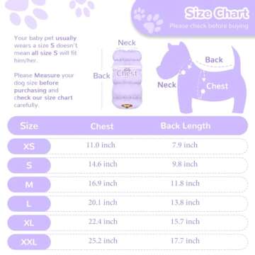 ABRRLO Winter Warm Dog Jacket for Small Medium Dogs Cat Cold Weather Coats with Harness Paded Dog Fleece Vest Waterproof Windproof Dog Snow Jacket Pet Puppy Clothes（Purple,XS）