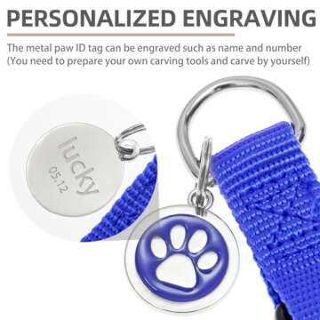 PUPTECK No Pull Dog Harness Soft Adjustable Basic Nylon Step in Puppy Vest Outdoor Walking with ID Tag X-Small