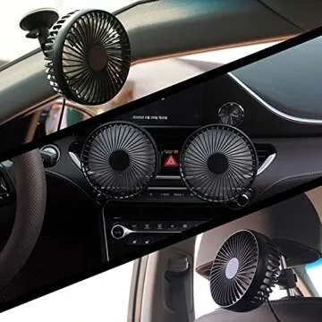 KMMOTORS Cooling Fan for vehicle, Baby, Pet, Car Seat, Rear Seat, Headrest Window fan, USB Plug for Car, automotive fan