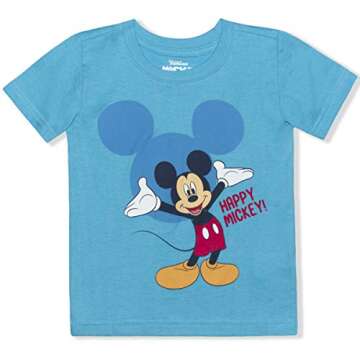 Disney Mickey Mouse Boys 2 Pack Short Sleeve T-Shirt for Infants and Toddlers
