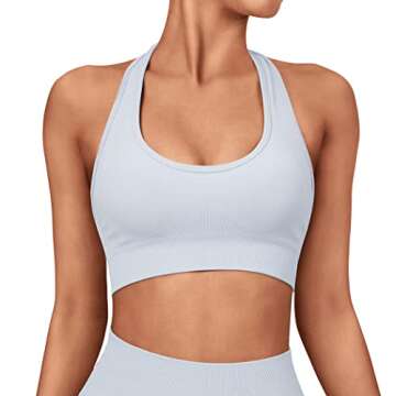 SUUKSESS Halter Sports Bra - Seamless & Backless Comfort