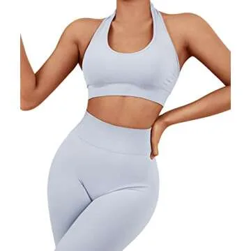 SUUKSESS Halter Sports Bra - Seamless & Backless Comfort