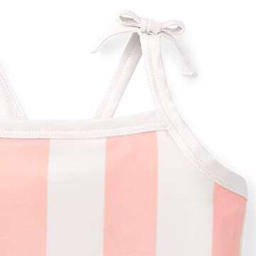 Hope & Henry Girls' One-Piece Swimsuit Containing Recycled Fibers with UPF 50+ Sun Protection