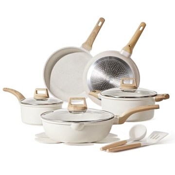 CAROTE Nonstick Cookware Set 14 Pcs with Utensils