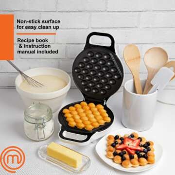 MasterChef Electric Nonstick Bubble Waffle Maker