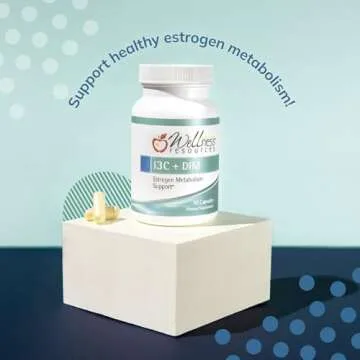 Wellness Resources I3C + DIM for Healthy Estrogen Metabolism, Detoxification (60 Capsules) - 300mg I3C + 100mg DIM - Vegan, Gluten-Free