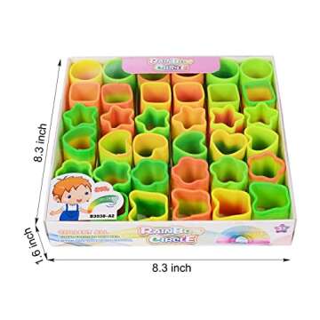 36 Pack Spring Rainbow Toys Bulk, Kids Party Favors, Goodie Bag Stuffer Gifts, Reward Prizes for Kid...