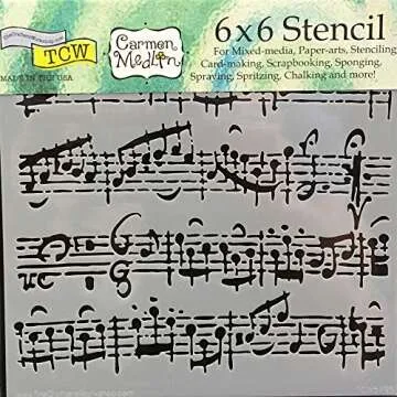 The Crafters Workshop Stencils, Reusable for Crafts, Art, Greeting Cards, Paint or Mixed Media, 2 Pk...