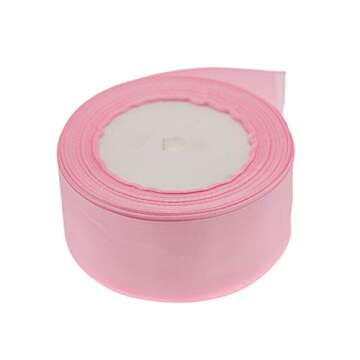 ATRBB 25 Yards 1-1/2 inch Wide Satin Ribbon Perfect for Wedding,Handmade Bows and Gift Wrapping(Pink)