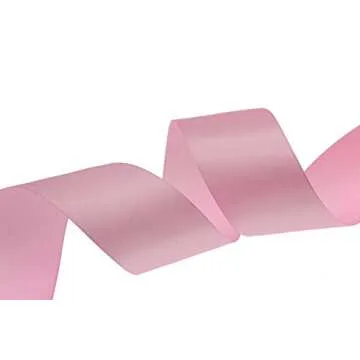 ATRBB 25 Yards 1-1/2 inch Wide Satin Ribbon Perfect for Wedding,Handmade Bows and Gift Wrapping(Pink)